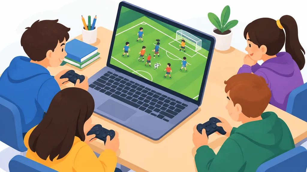 Ilustración isométrica de juegos de fútbol online